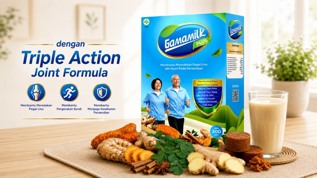 gamamilk dengan triple action joint formula membantu meredakan nyeri sendi