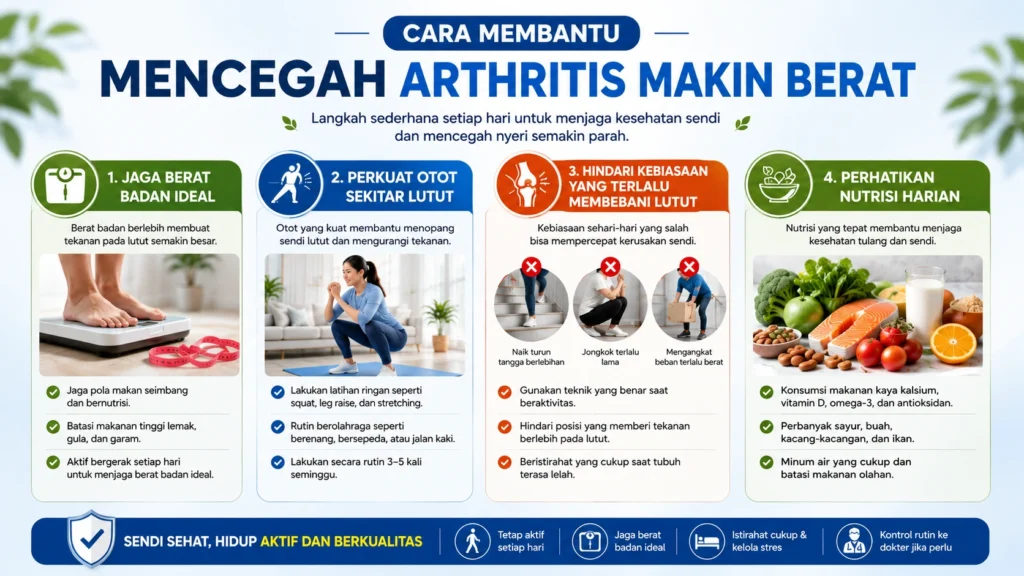 cara mencegah arthritis atau radang sendi makin berat - gamamilk